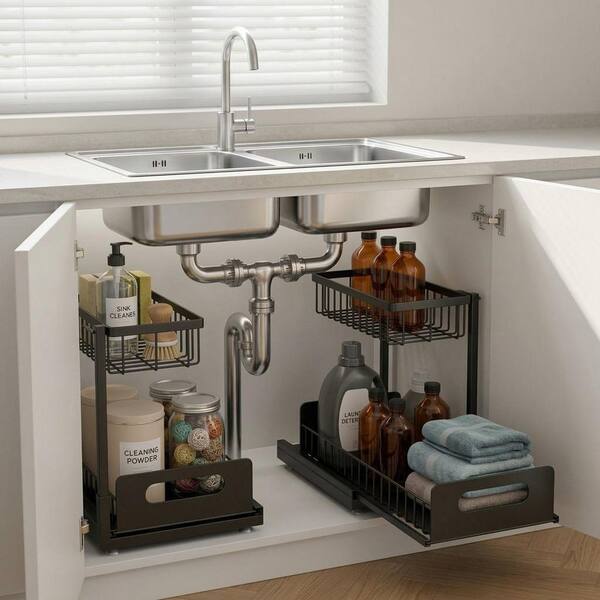 SinkStack – 2-Tier Pull-Out Under Sink Organizer