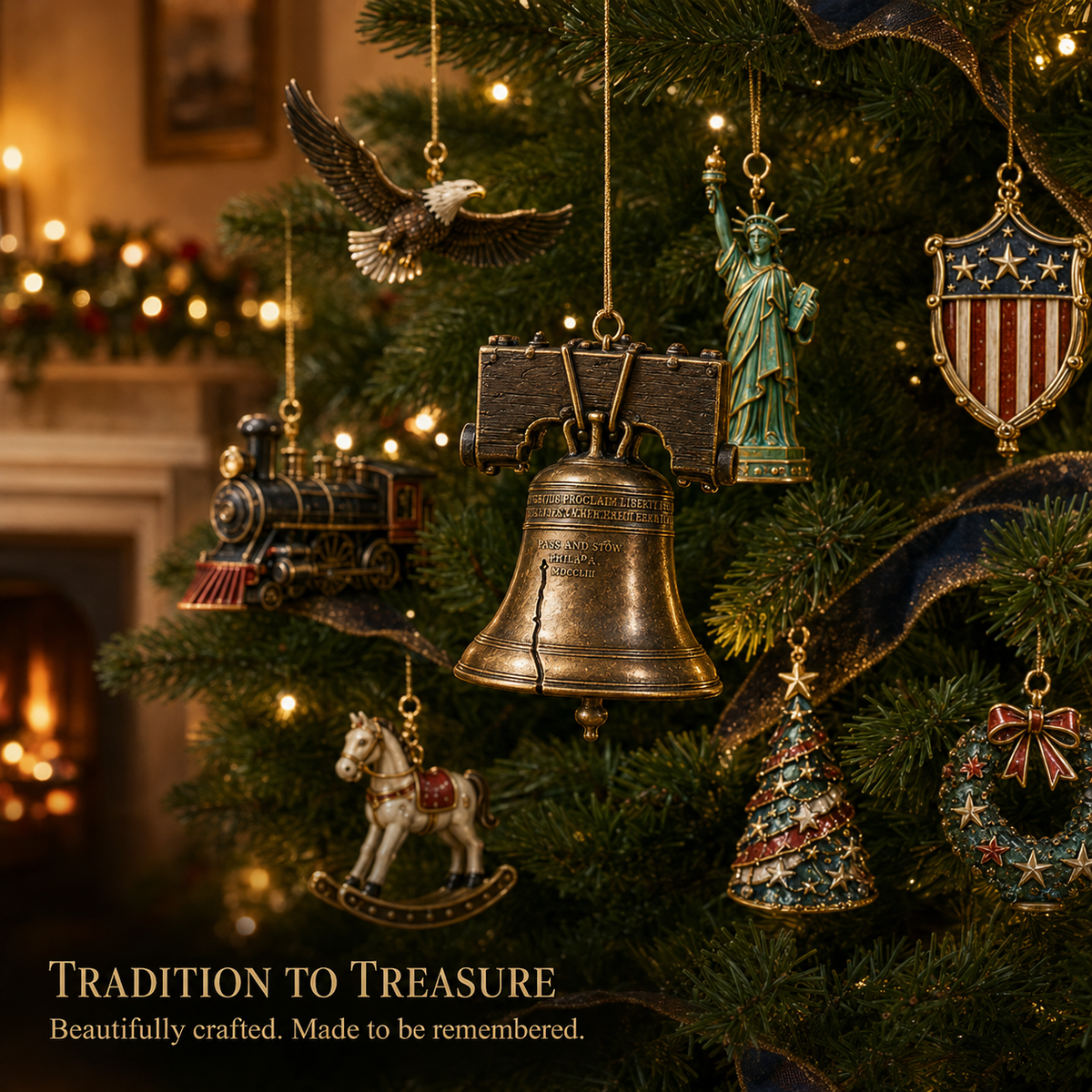 LibertyHeirloom – America 250th Anniversary Ornament Set