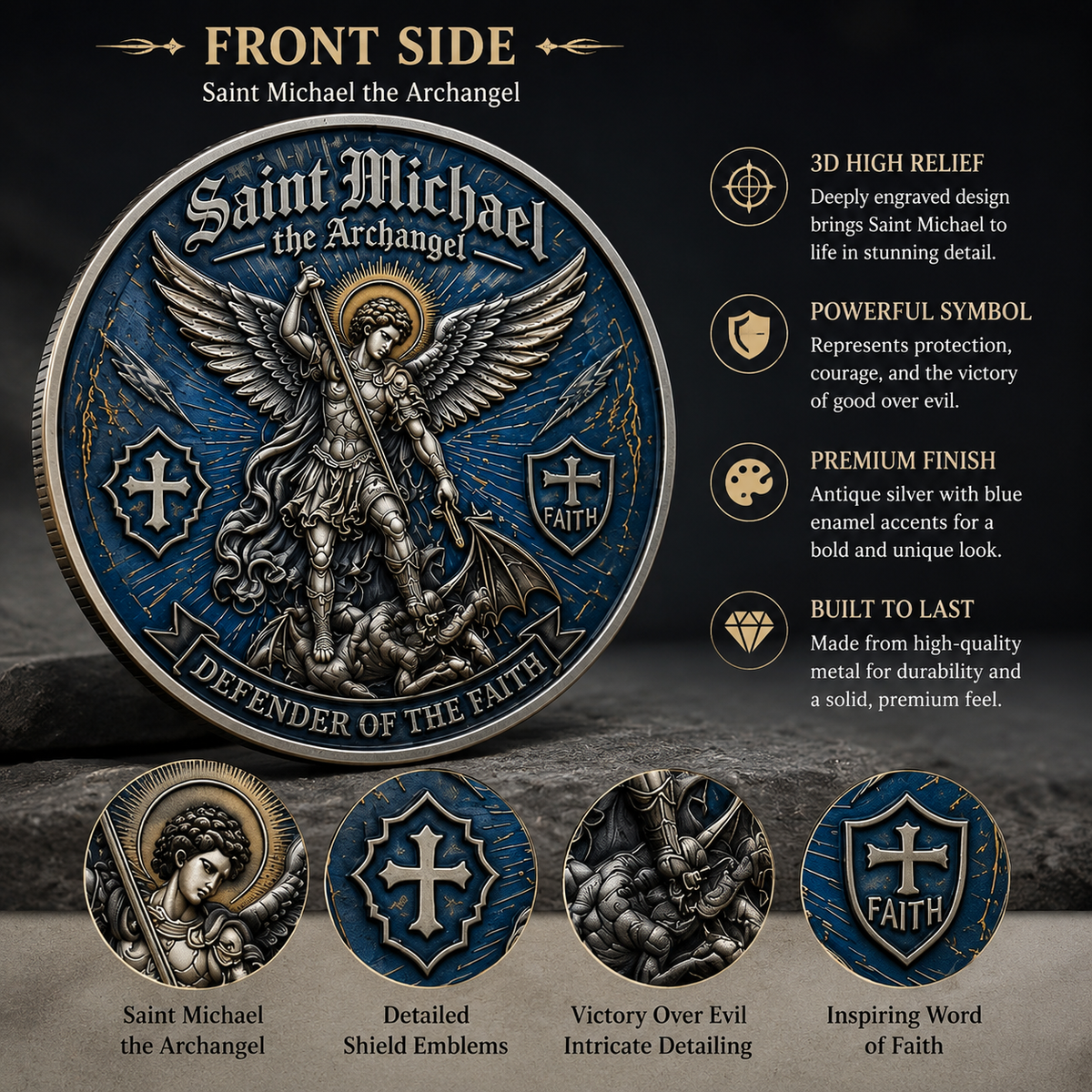 FaithGuardian – Saint Michael Challenge Coin