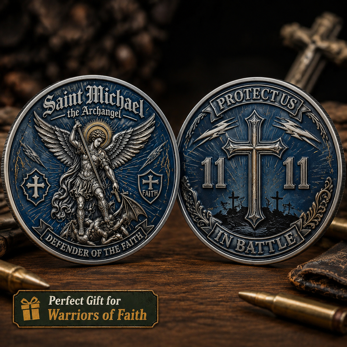 FaithGuardian – Saint Michael Challenge Coin