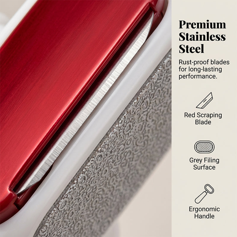 SoleVera – Double-Sided Stainless Steel Foot Scraper