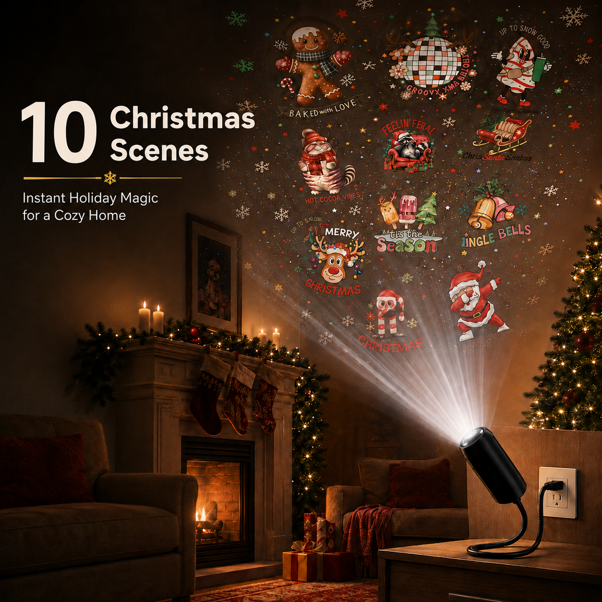 GlowMerry – HD Christmas Scene Projector