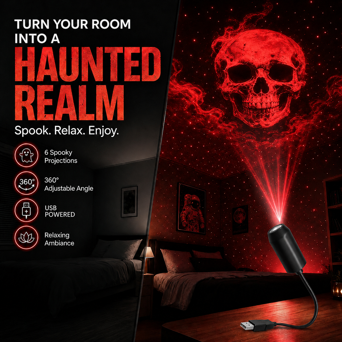 GlowMerry – HD Christmas Scene Projector