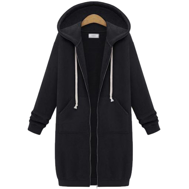 CozyHaven – Women’s Long Zip-Up Fleece Hoodie