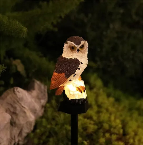 GlowGuard – Solar Owl Garden Light