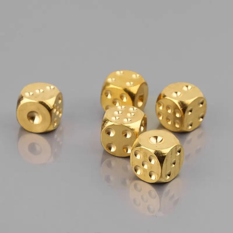 GoldenForge – High Roller Solid Brass Dice