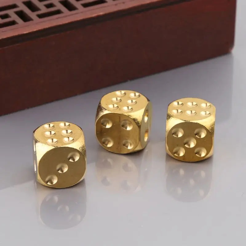 GoldenForge – High Roller Solid Brass Dice