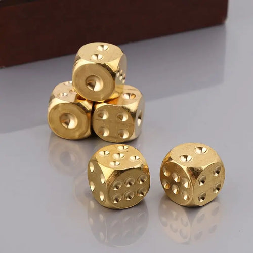 GoldenForge – High Roller Solid Brass Dice