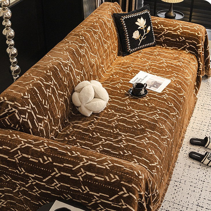DrapeLuxe – Modern Chenille Sofa Protector