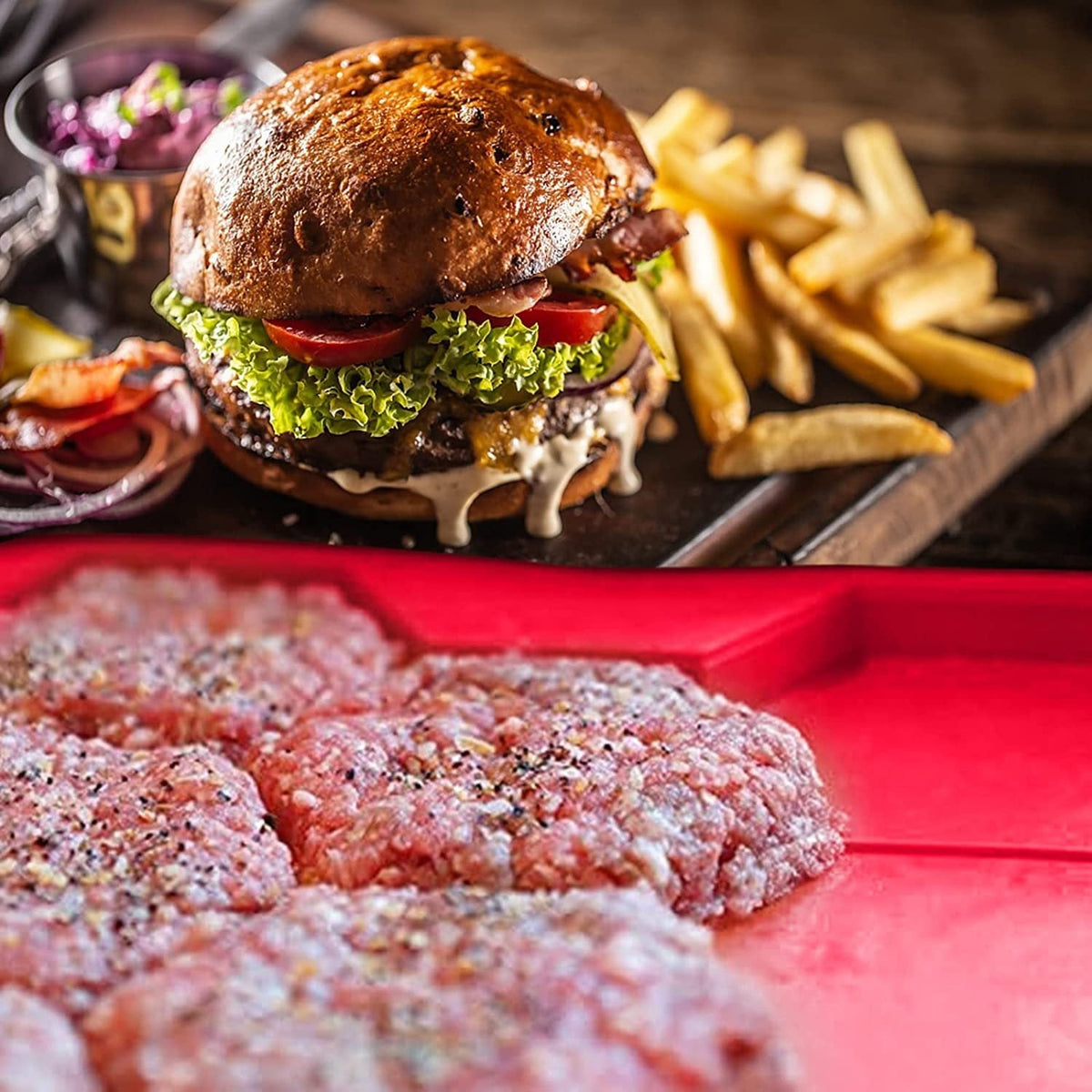 GrillReady – Multi-Patty Burger Press & Storage Box