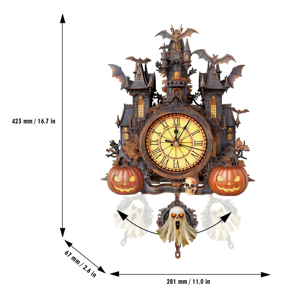 WitchTower – Haunted Castle Halloween Wall Clock