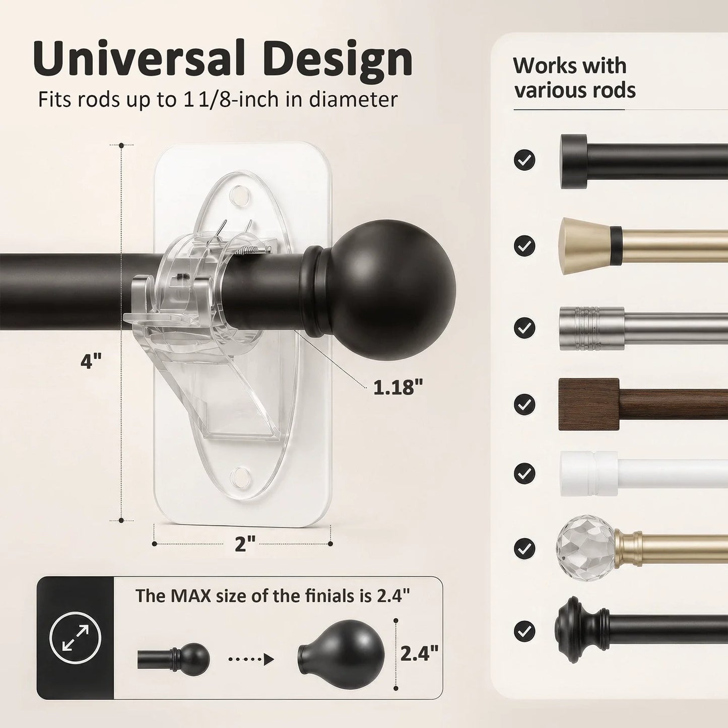 HoldMate – Damage-Free Curtain Bracket System