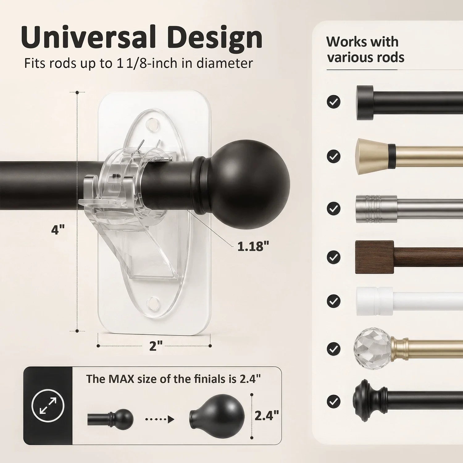 HoldMate – Damage-Free Curtain Bracket System