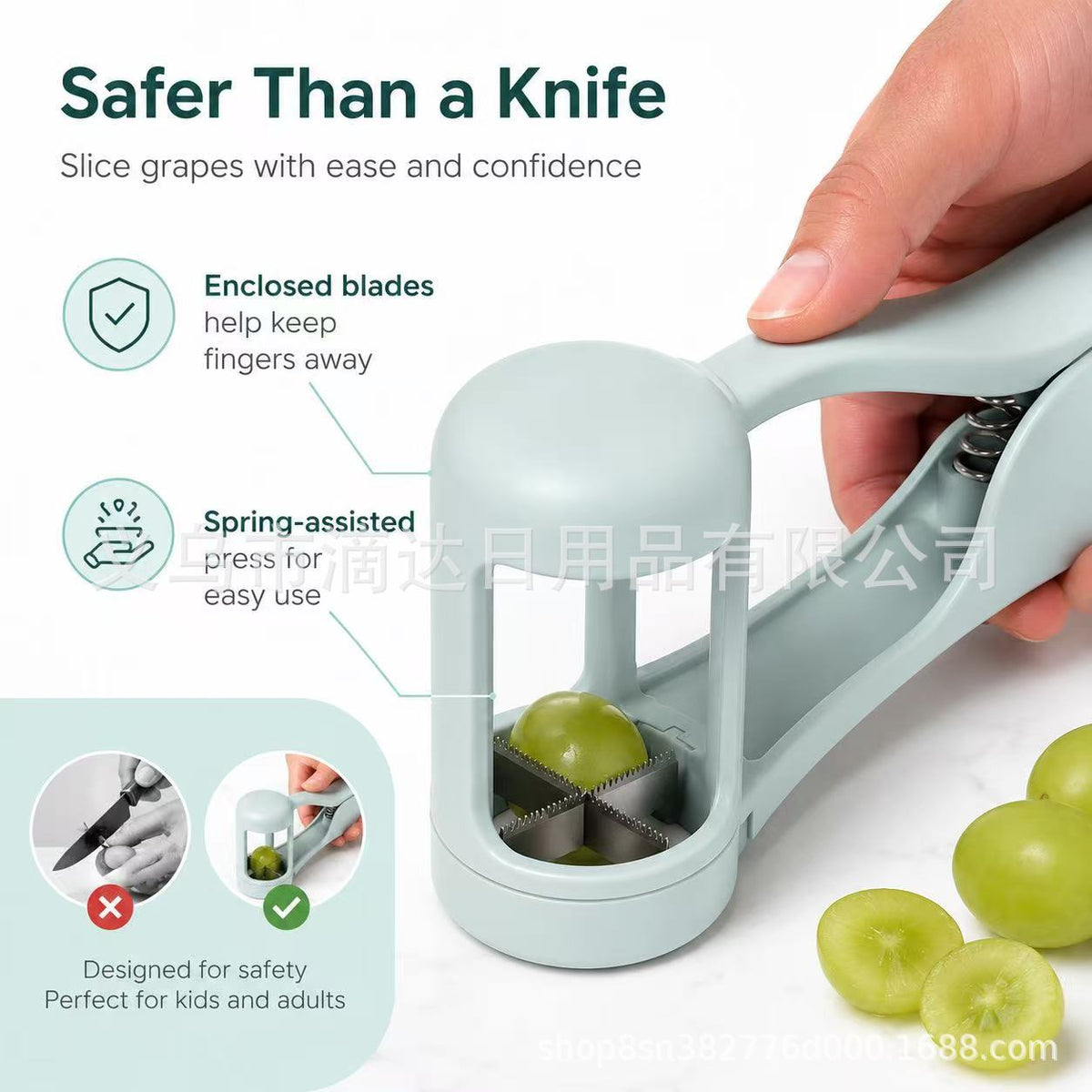 SnackEase – One-Press Fruit Cutting Tool