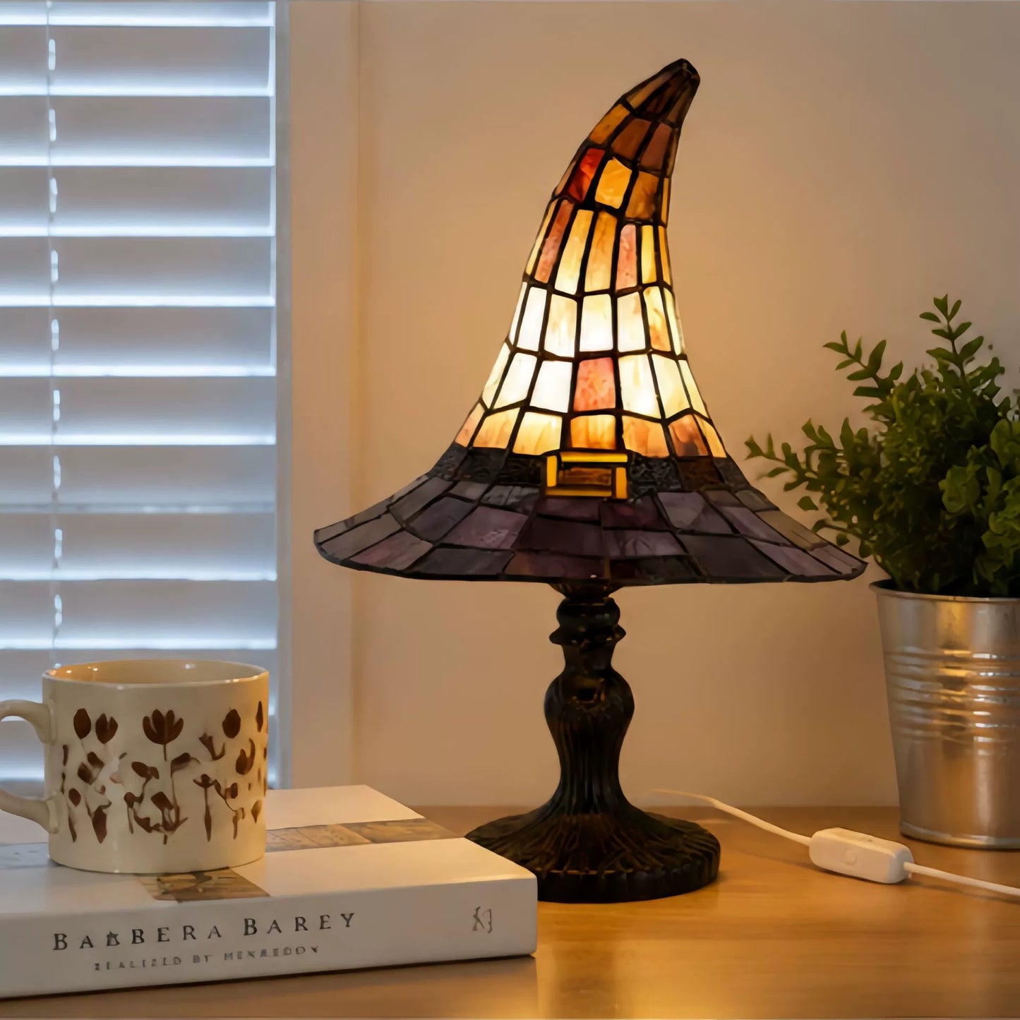 MysticGlow – Witch Hat Stained Glass Night Light