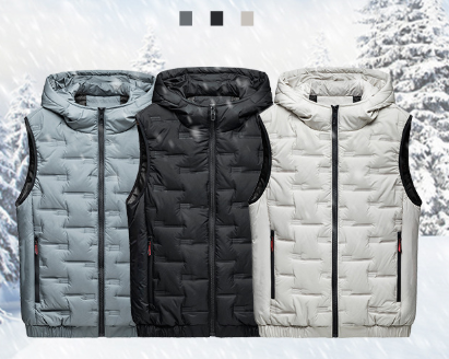 ArcticVail – Men’s Slim-Fit Hooded Zip Waistcoat