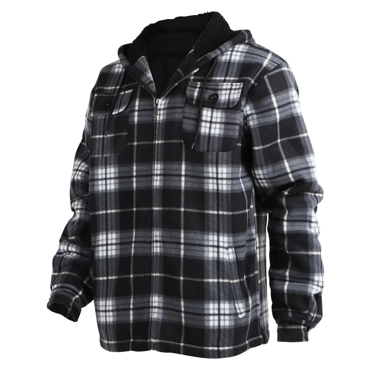 EmberLoom – Men’s Crimson Plaid Cold-Weather Jacket