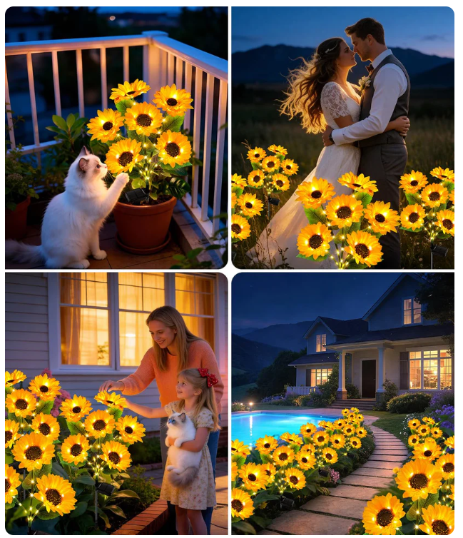 SunGarden – Solar-Powered Sunflower Lights