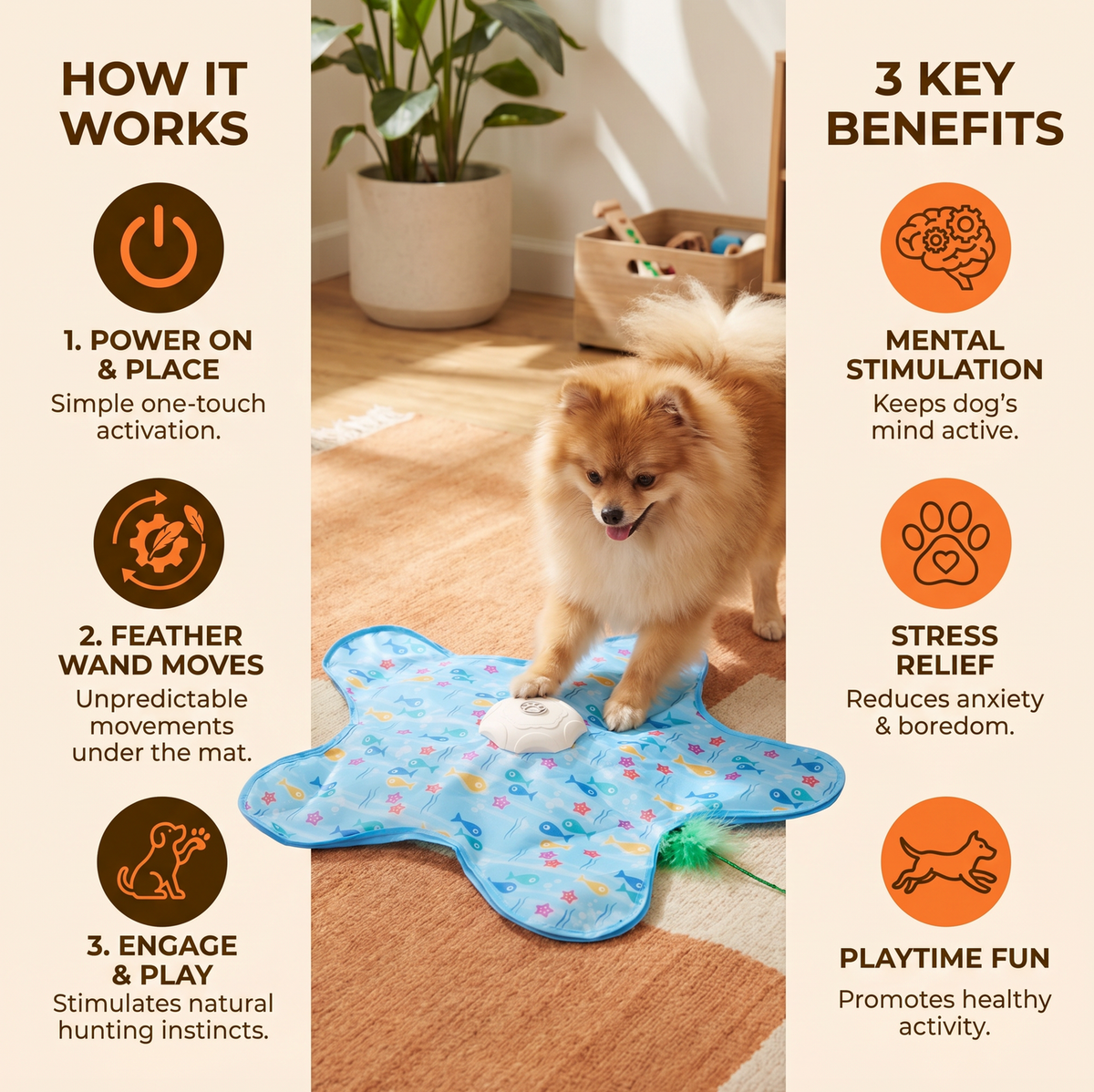 TailTrek – Interactive Moving Feather Pet Toy