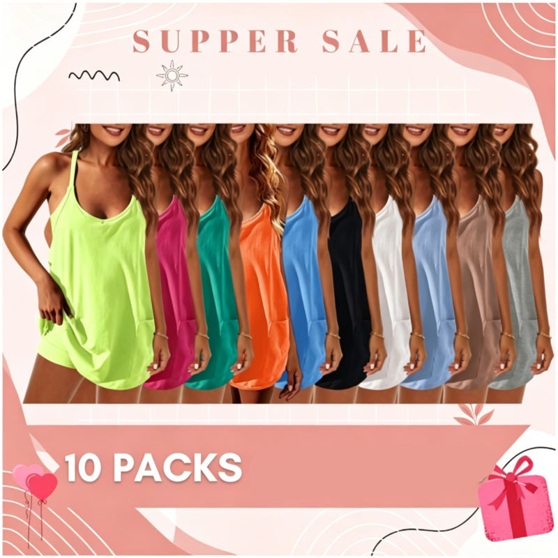 Special Sale❤️Womens Summer Sleeveless Mini Dress V Neck Spaghetti