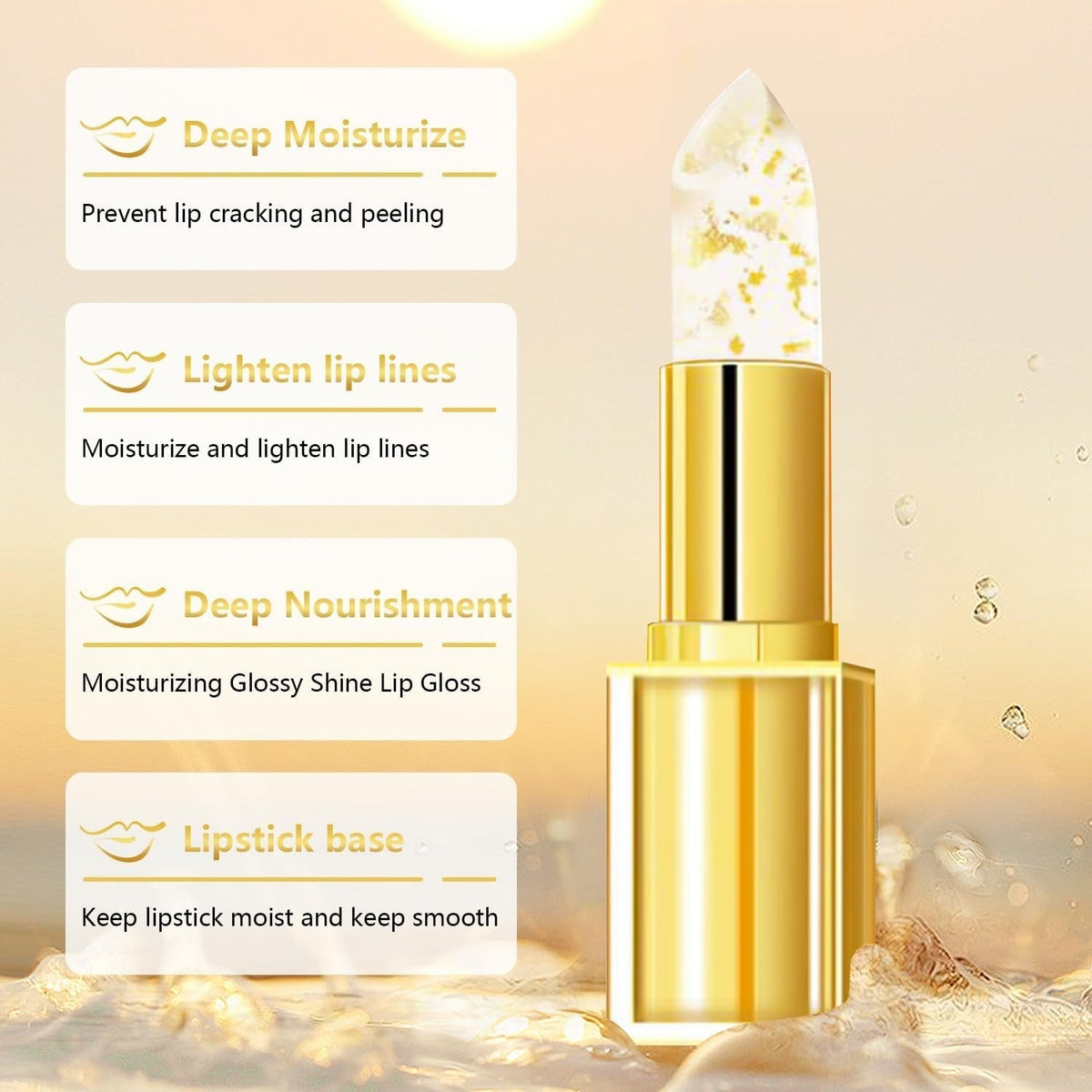 LuxeBloom – Color-Changing Glossy Lipstick
