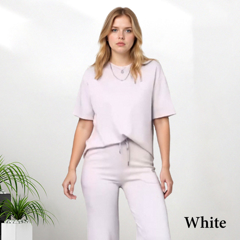 VeloraLuxe – Chic Cotton Jersey Lounge Set