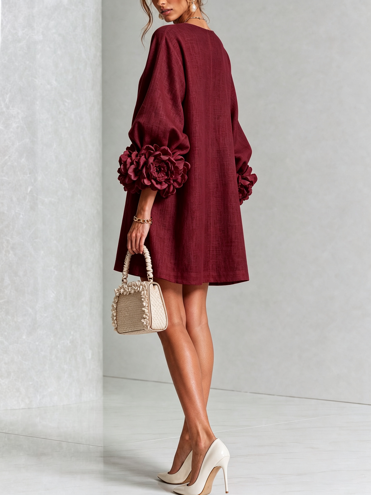 SoléaBloom – Floral Button-Down Mini Dress