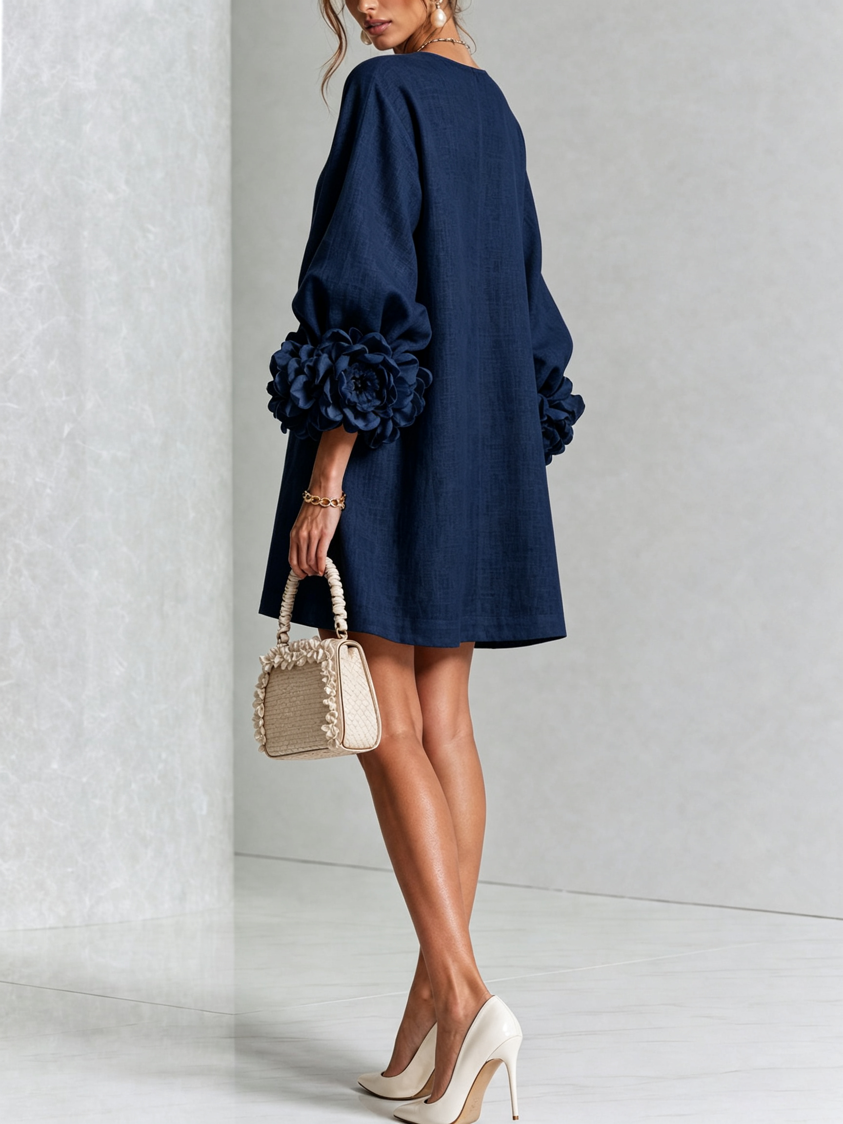 SoléaBloom – Floral Button-Down Mini Dress