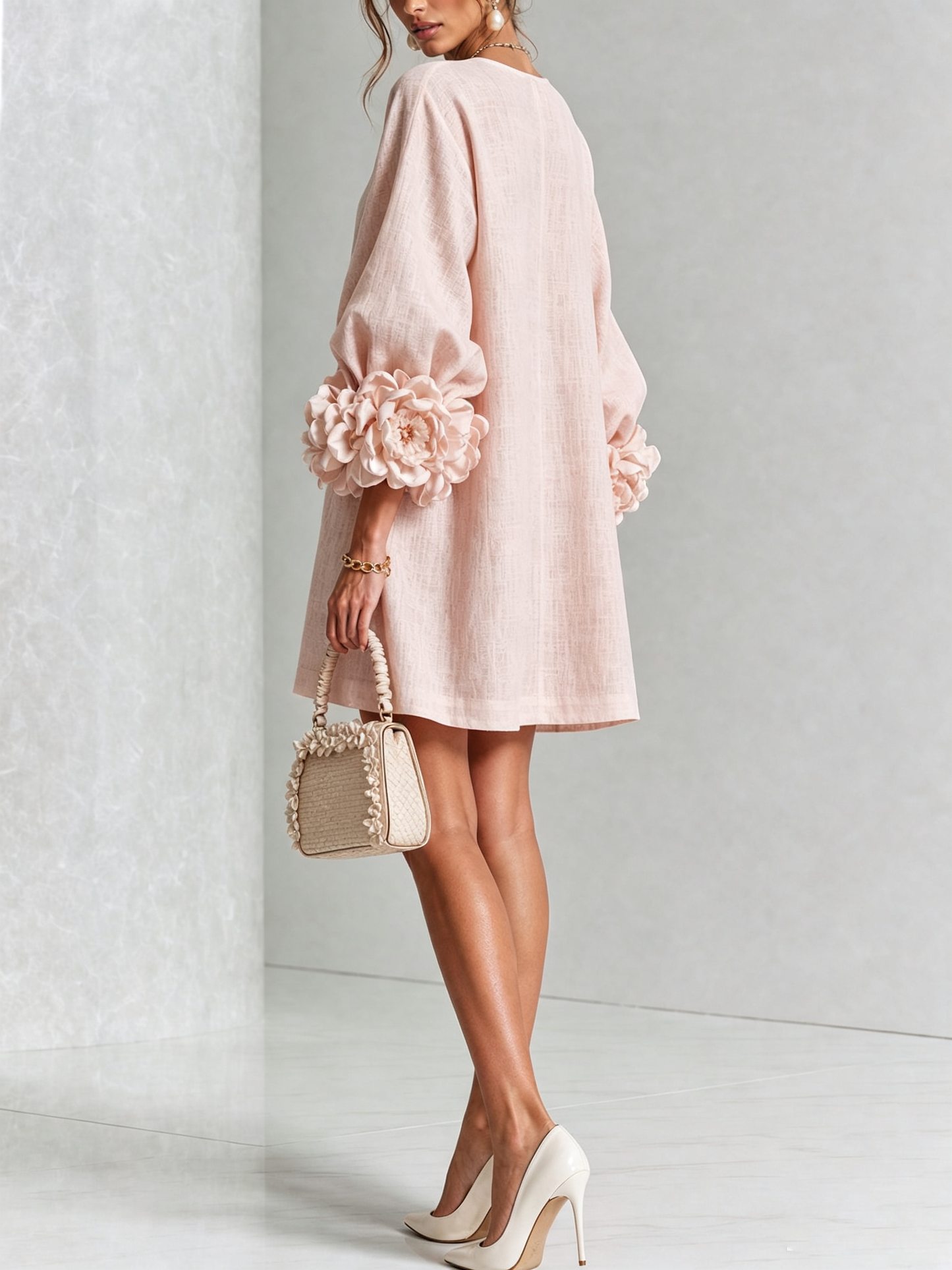 SoléaBloom – Floral Button-Down Mini Dress