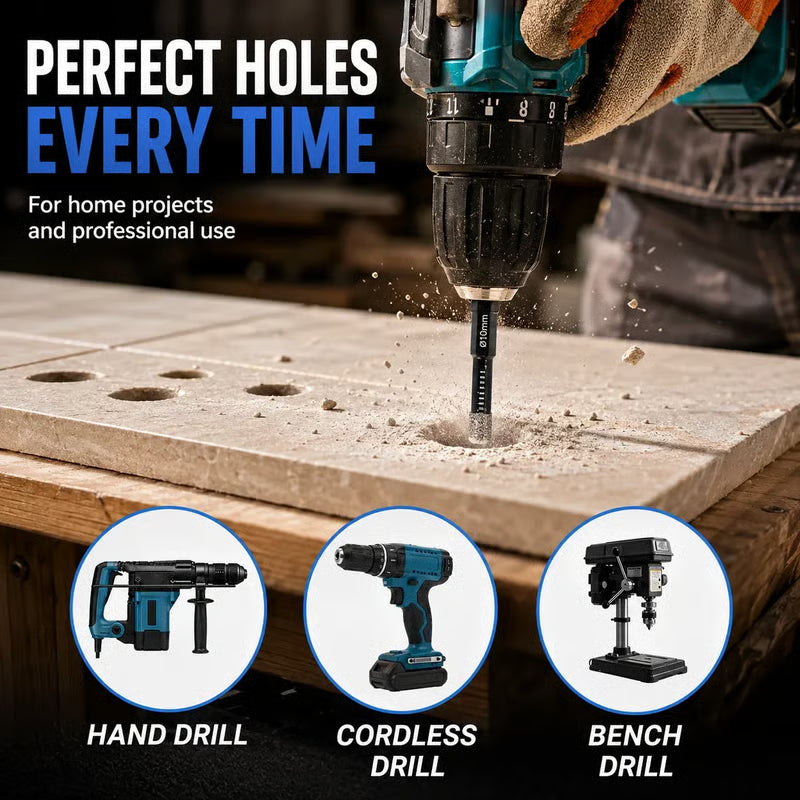 ForgeVanta – 6-Piece Diamond Tile & Stone Drill Bit Set