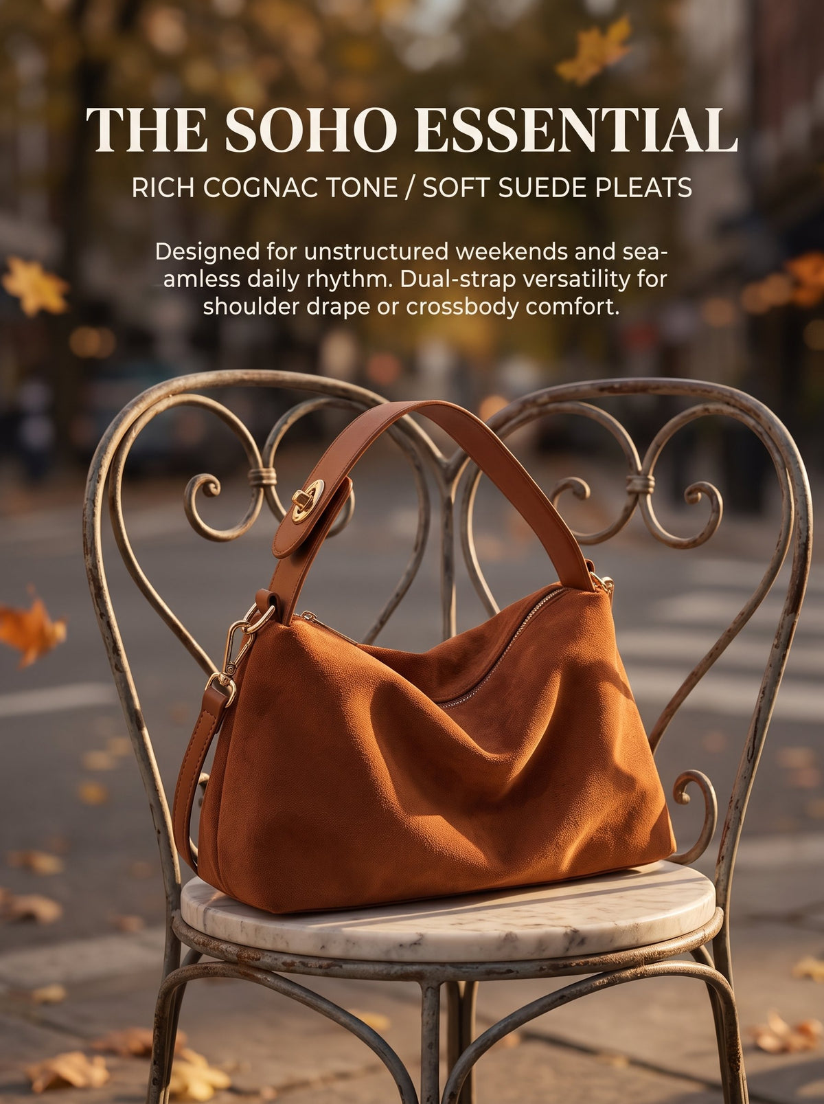 Vintara – Women’s Timeless Suede Boston Bag