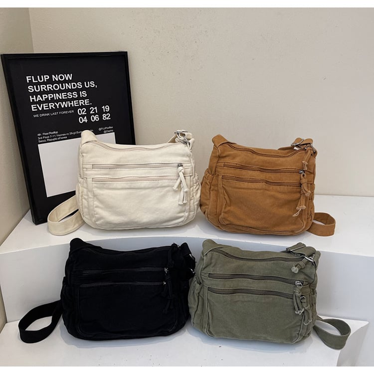 RusticCarry – Washed Canvas Shoulder Messenger Bag