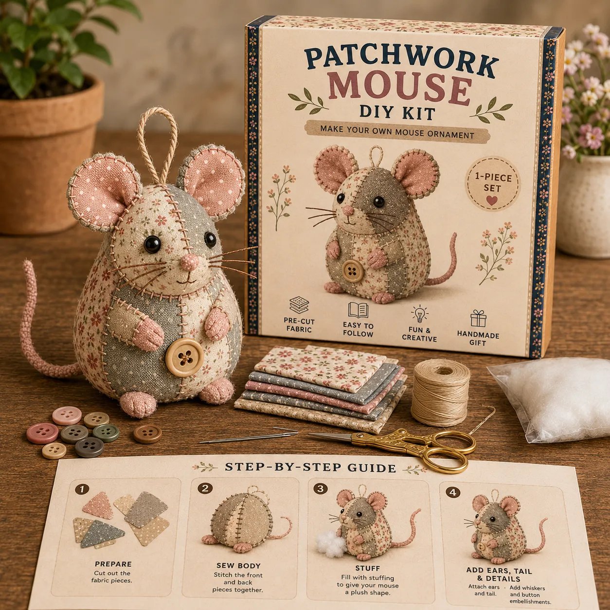 SnuggleStitch – Mouse Craft Kit
