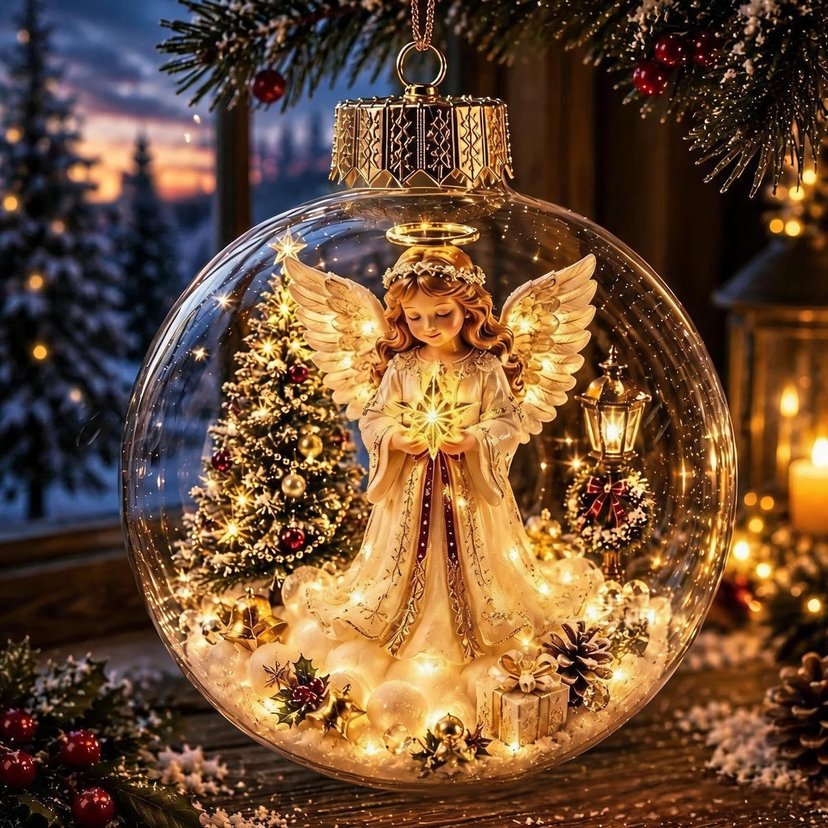 ChristmasAura – Glowing Holiday Diorama Ornament