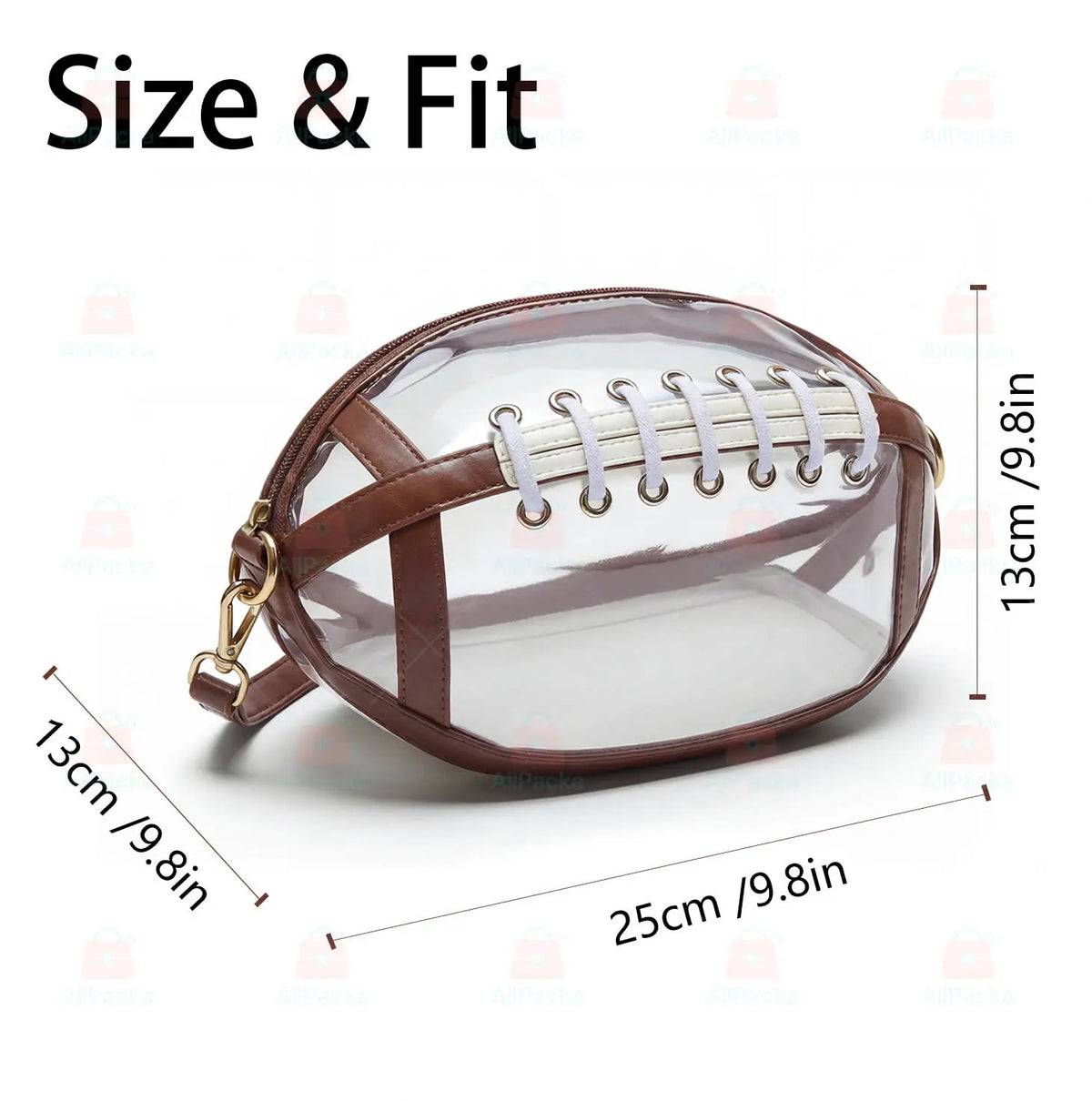 GridironCarry – Football-Inspired Clear Shoulder Bag