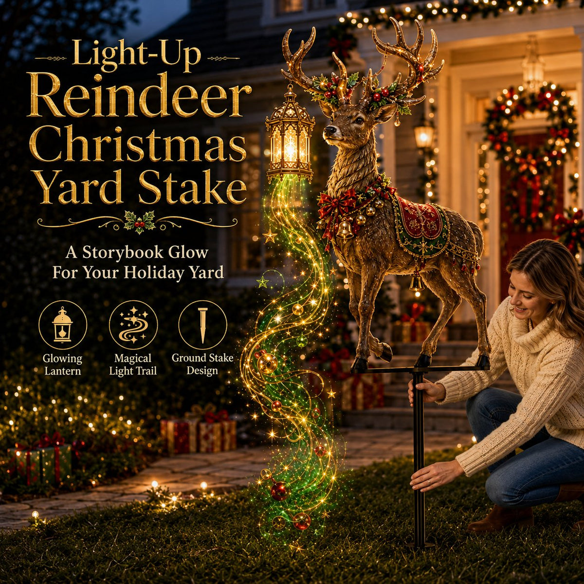 MerryStag – Light-Up Christmas Reindeer Decoration