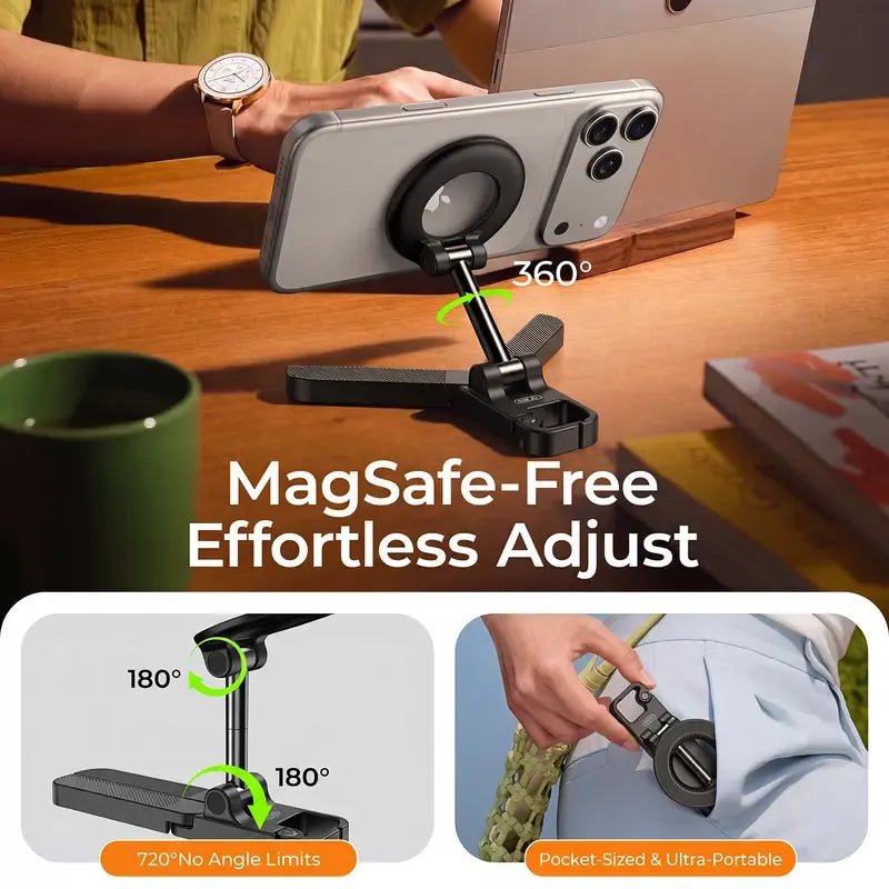 SnapMount – 4-in-1 Dual-Sided Magnetic Phone Stand