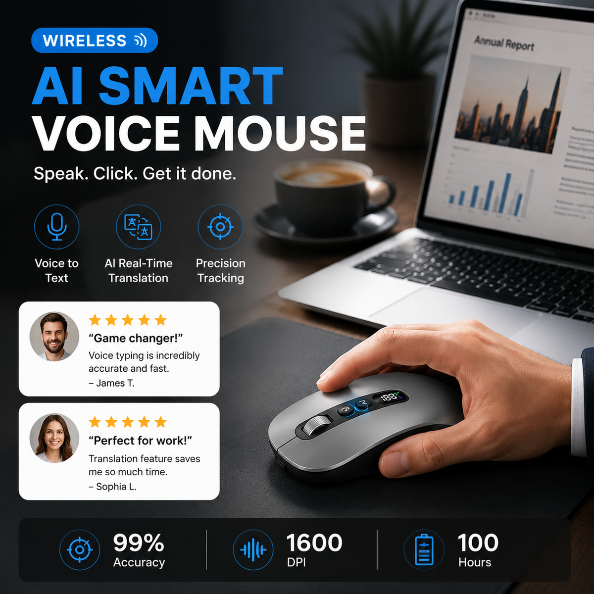 VoiceCore – AI Smart Wireless Voice Mouse