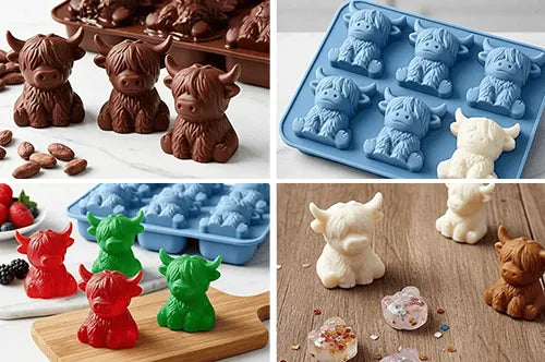 MooMold – Adorable Highland Cow Ice Cube Tray