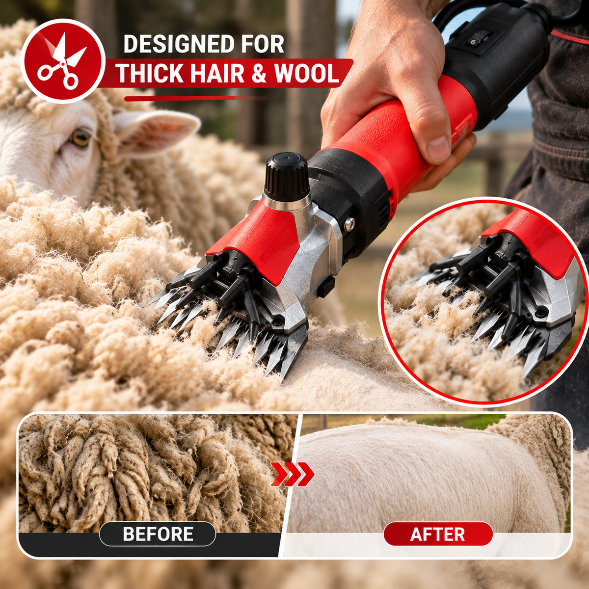 ShearPro – 6-Speed Professional Sheep & Livestock Clipper
