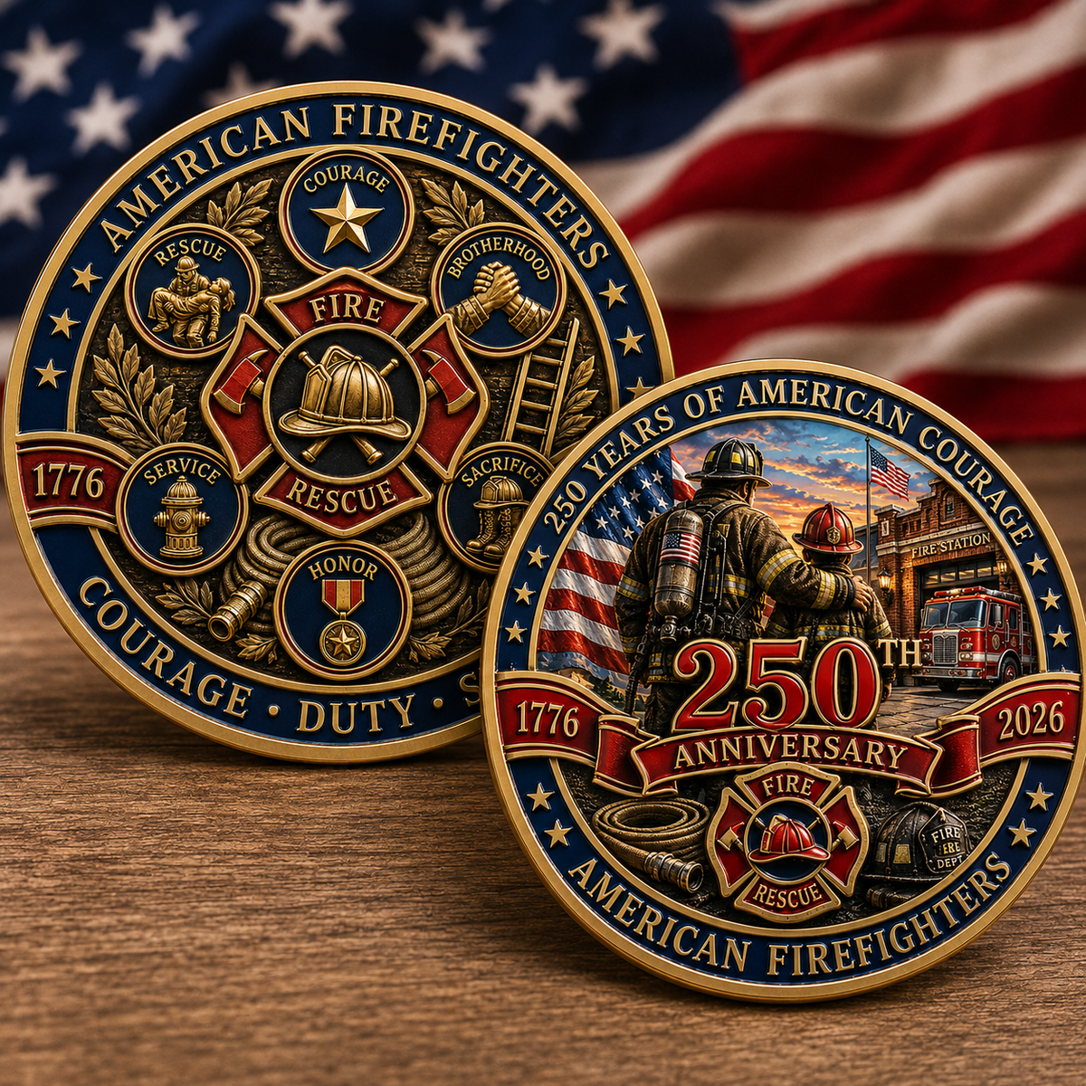 ValorGuard – Firefighter 250th Anniversary Collectible Coin