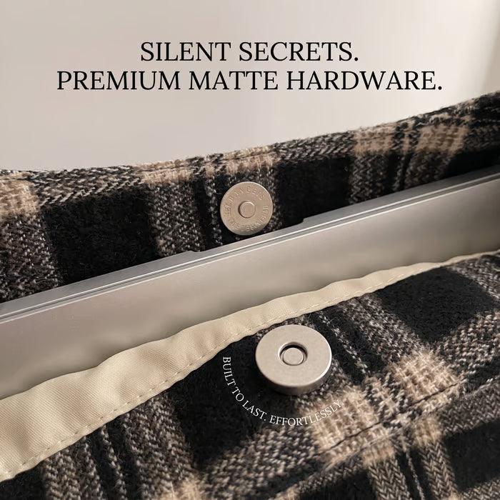 PlaidOra – Vintage Plaid Canvas 3-Way Carry Tote Bag