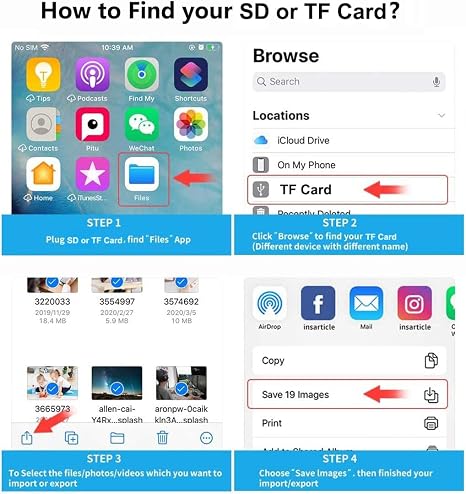 DataBridge – USB-C & Lightning SD/TF Card Reader Adapter