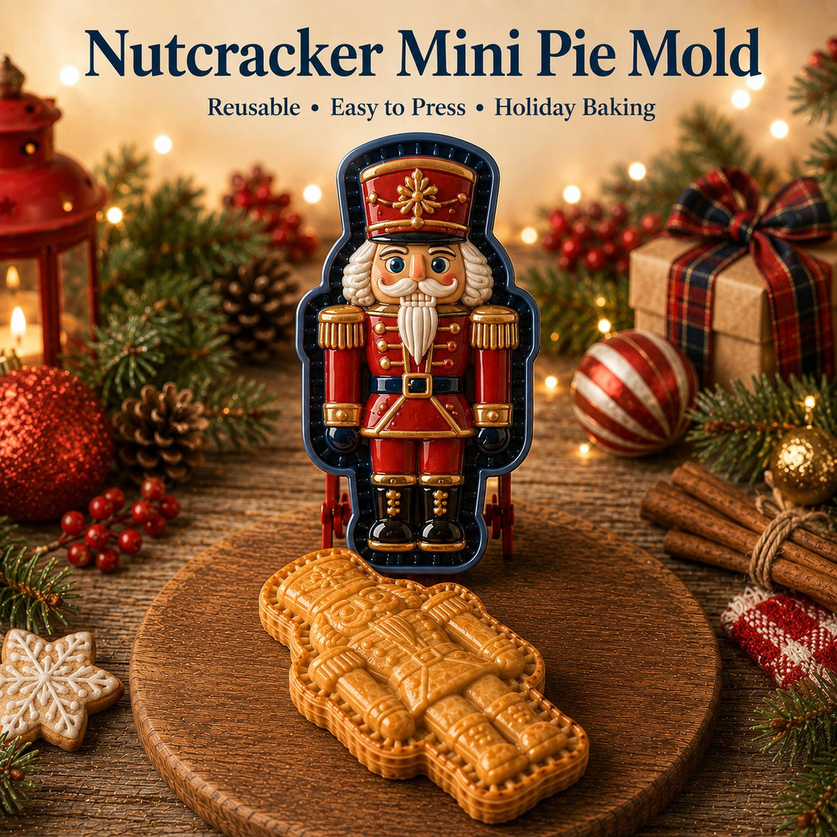 JollyBake – 16-Design Holiday Pie Mold Set
