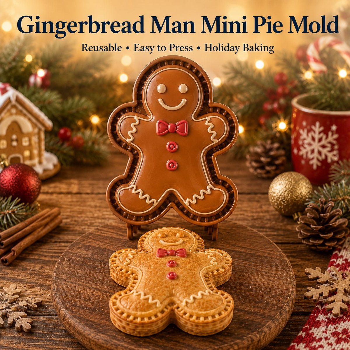 JollyBake – 16-Design Holiday Pie Mold Set
