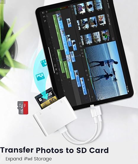 DataBridge – USB-C & Lightning SD/TF Card Reader Adapter