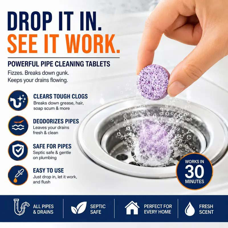 DrainEase – 2-in-1  Concentrated Drain Cleaner Tablets