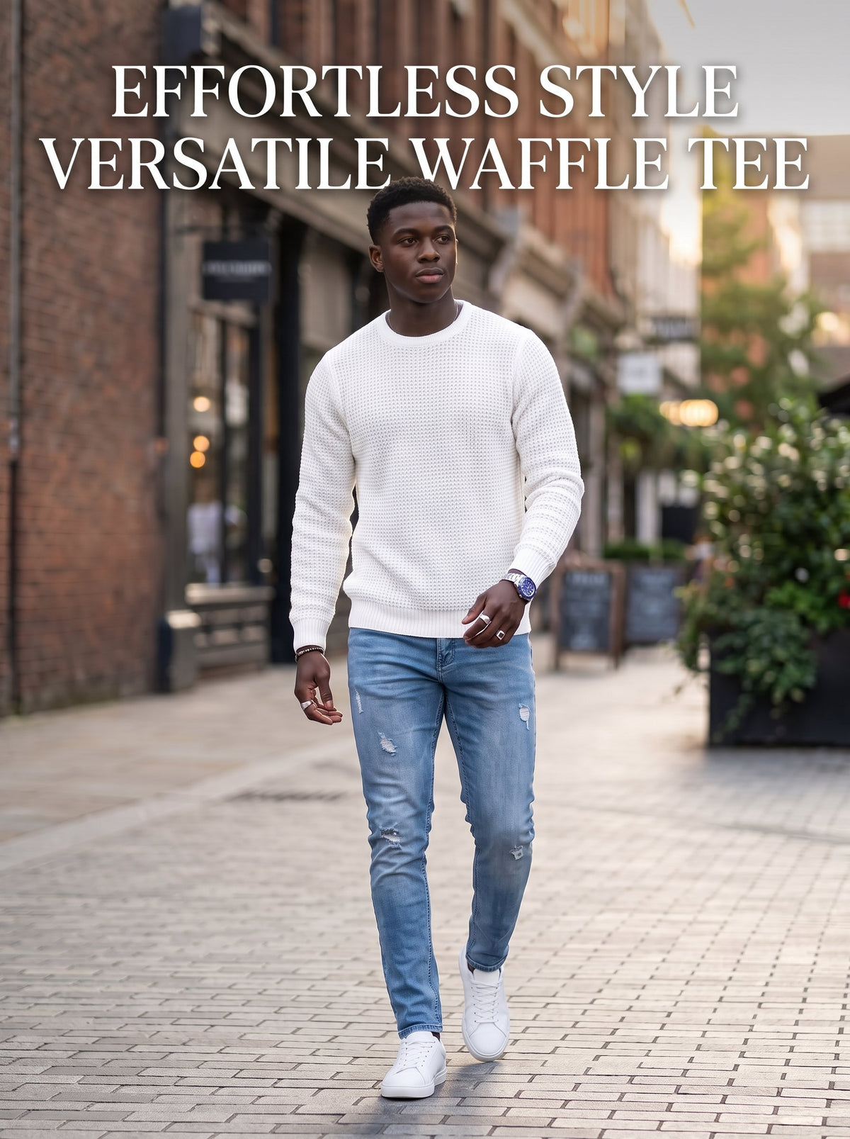 WinterWeave – Oversized Waffle-Knit Pullover