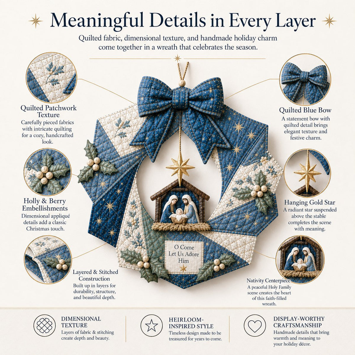 ChristmasCraft – Festive Fabric Wreath Making Kit