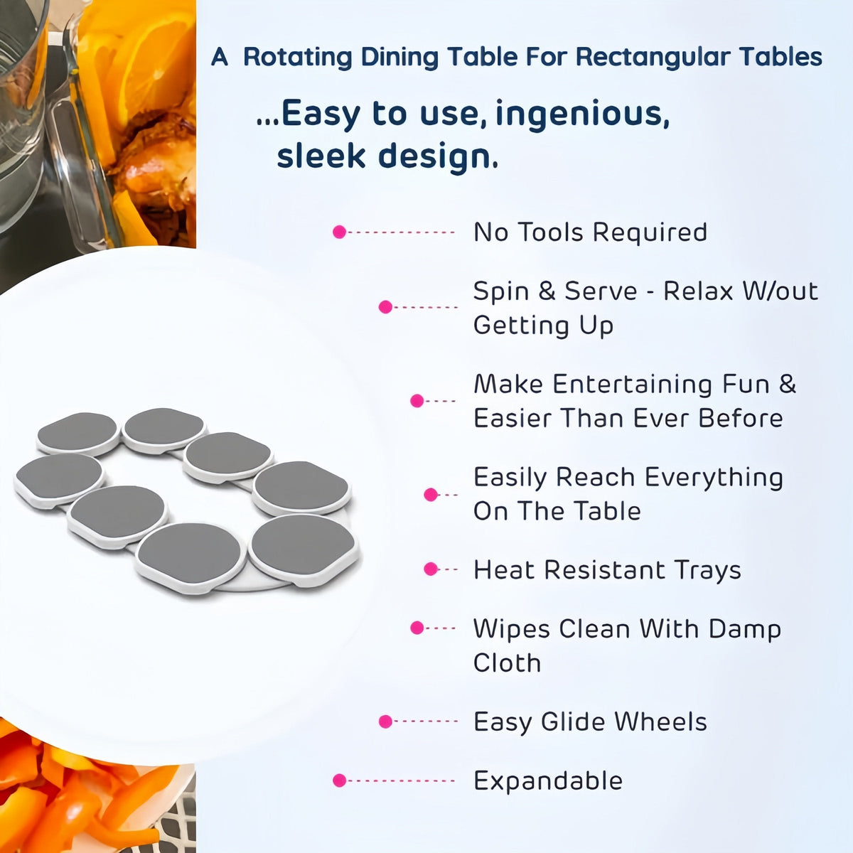 SpinServe – Rotating Dining Table Rack